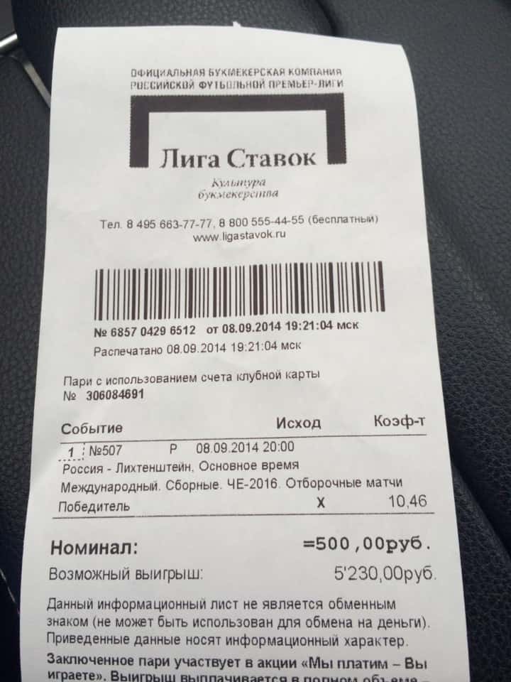 Купоны Лига Ставок