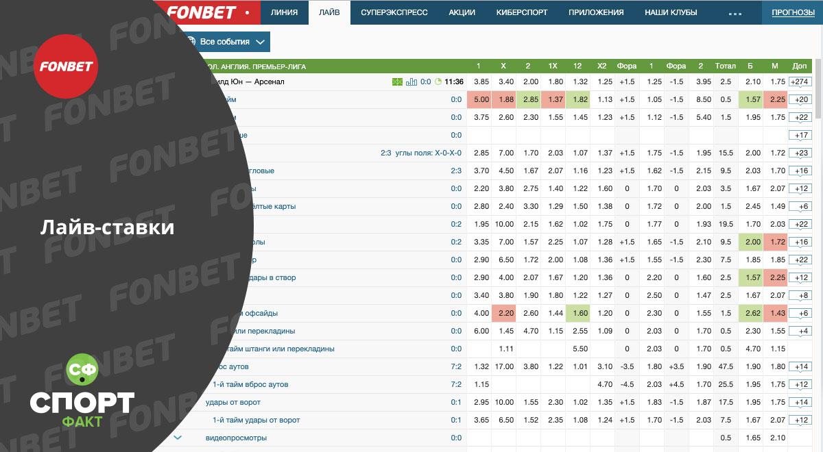 Лайв фонбет