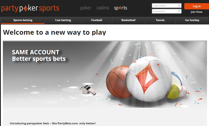 Интерфейс Партибетс