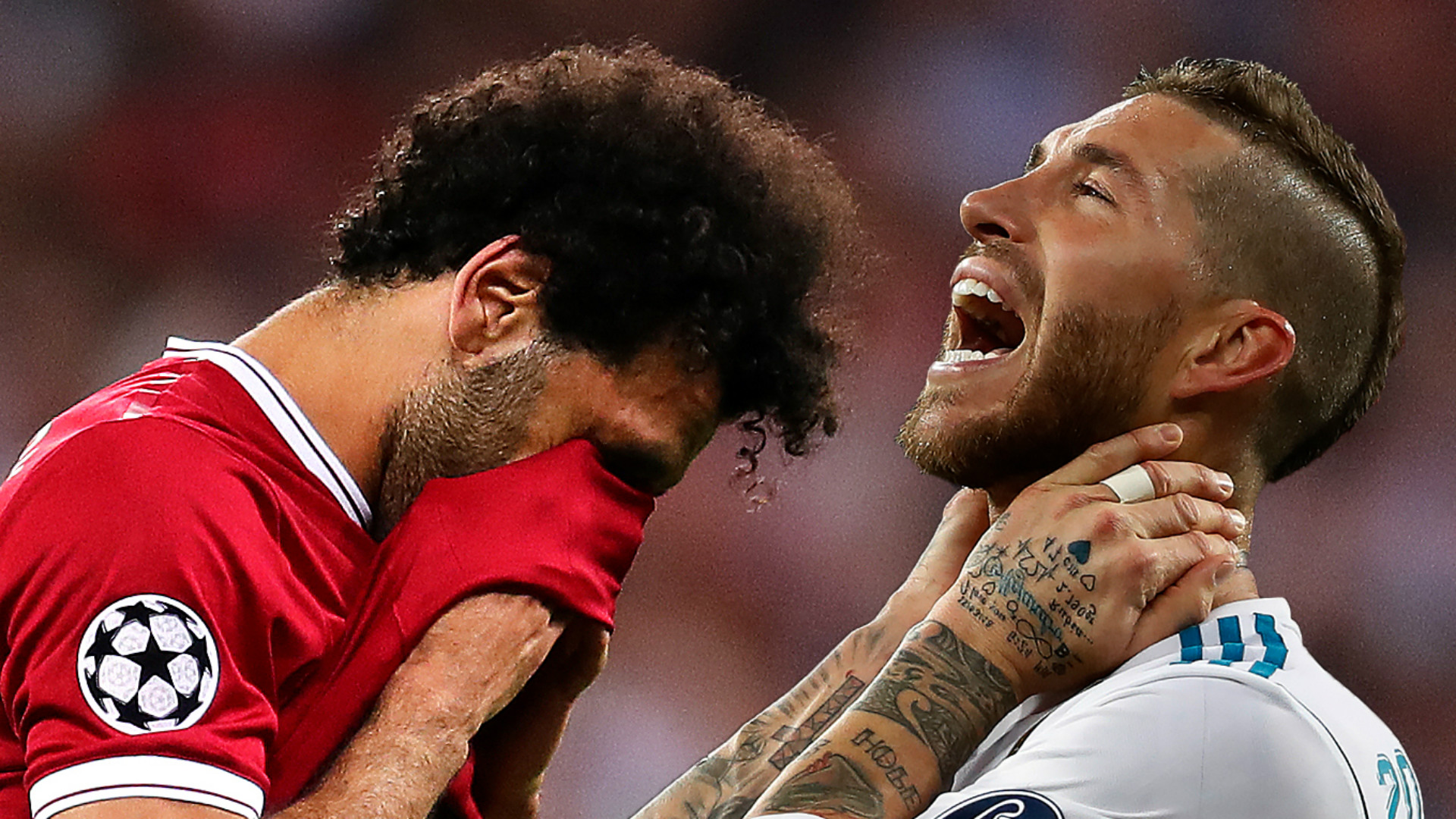 Мохамед Салах и Серхио Рамос