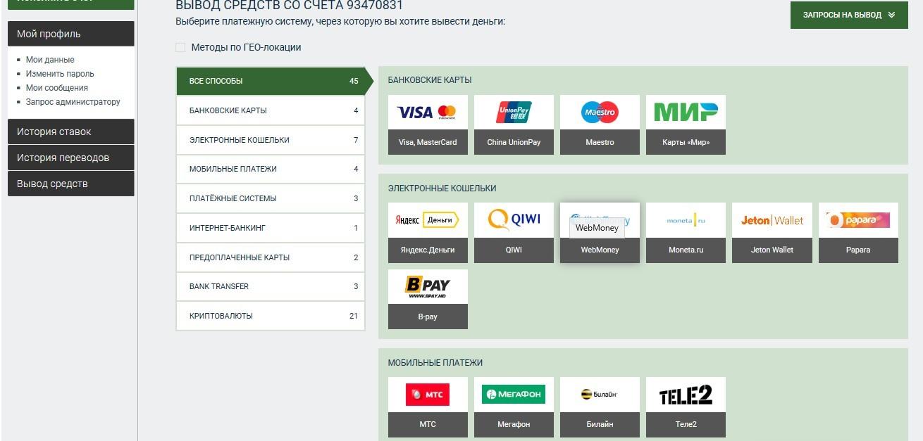 кабинет мелбет