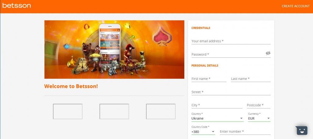 бетссон регистрация