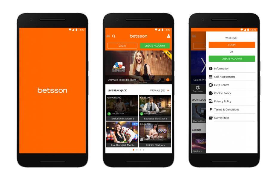 Функционал мобильного приложения бетссон