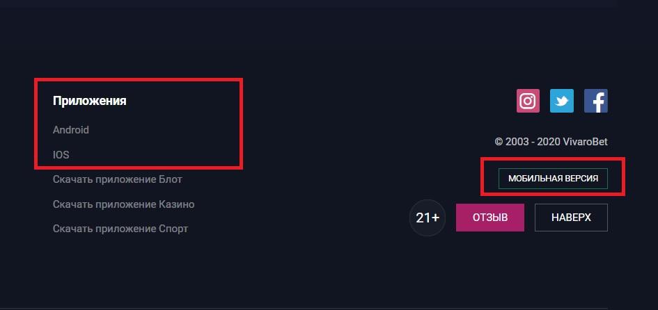 Виваробет сайт приложения и мобильная версия